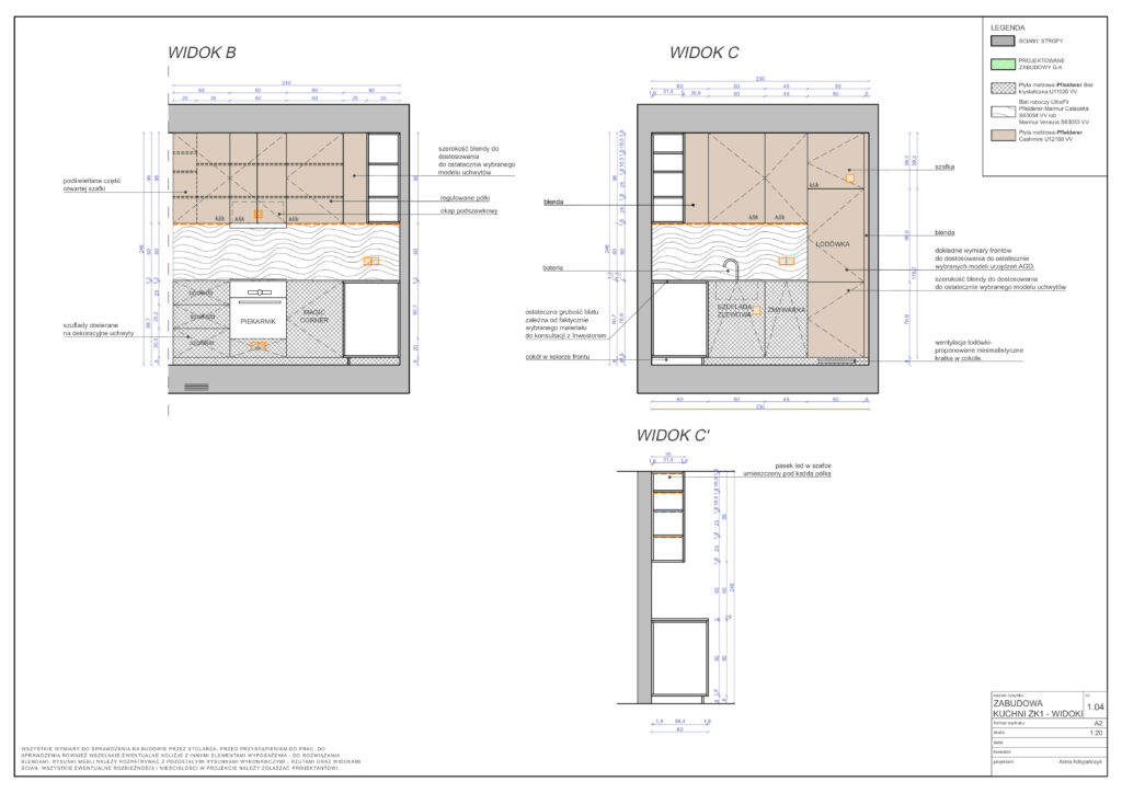zabudowa kuchenna projekt